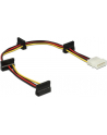 Delock KABEL ZASILAJĄCY WEWNĘTRZNY MOLEX(M)->4X SATA(F) 40CM (Z32217) - nr 3