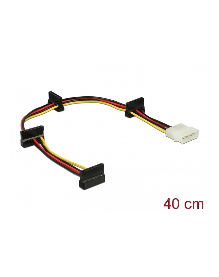 Delock KABEL ZASILAJĄCY WEWNĘTRZNY MOLEX(M)->4X SATA(F) 40CM (Z32217) główny