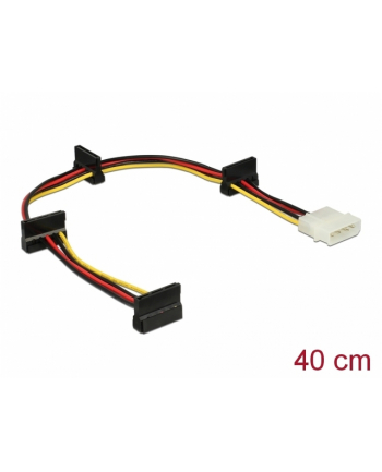 Delock KABEL ZASILAJĄCY WEWNĘTRZNY MOLEX(M)->4X SATA(F) 40CM (Z32217) nr 1