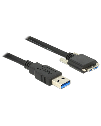 Delock 3.0 typu A męski  USB 3.0 typu Micro-B męski ze śrubkami 3 m (83599)