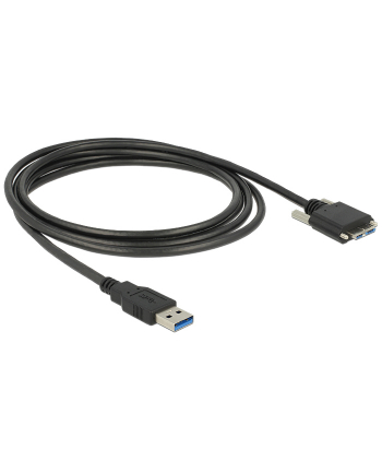 Delock 3.0 typu A męski  USB 3.0 typu Micro-B męski ze śrubkami 3 m (83599)