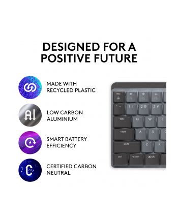 LOGITECH MX Mechanical Wireless Illuminated Performance Keyboard - GRAPHITE - (D-E) - 2.4GHZ/BT - N/A - CENTRAL - TACTILE nr 2