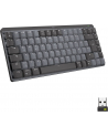 LOGITECH MX Mechanical Mini Minimalist Wireless Illuminated Keyboard - GRAPHITE - (D-E) - 2.4GHZ/BT - N/A - CENTRAL - LINEAR - nr 10