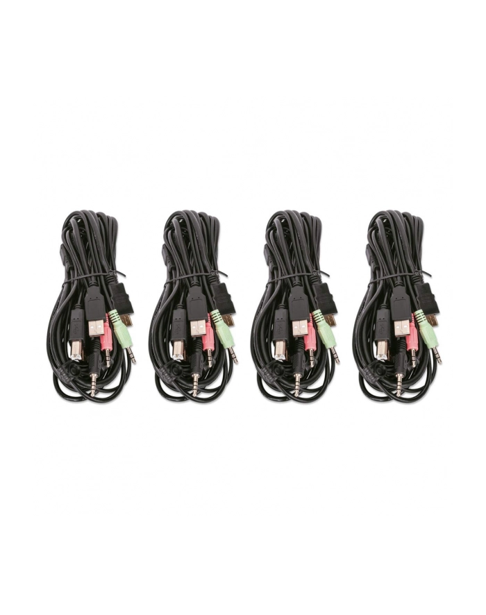 MANHATTAN Przełącznik KVM HDMI/USB 4x1 Dual-Monitor Video 4K 30Hz główny