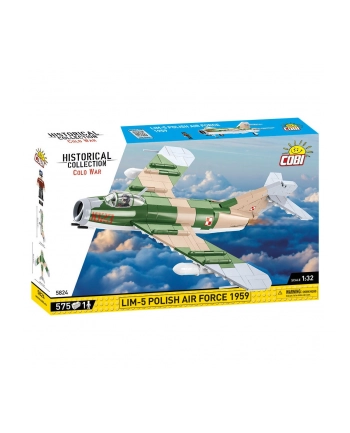 COBI 5824 Historical Collection Cold War Zimna Wojna Samolot myśliwski LIM-5 Polish Air Force 1959 575 klocków nr 1