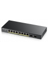 ZYXEL GS1900-10HP v2 8-port GbE L2 PoE Smart Switch + 2 SFP slots 802.3at desktop fanless 70 Watt - nr 1