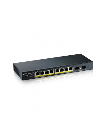 ZYXEL GS1900-10HP v2 8-port GbE L2 PoE Smart Switch + 2 SFP slots 802.3at desktop fanless 70 Watt