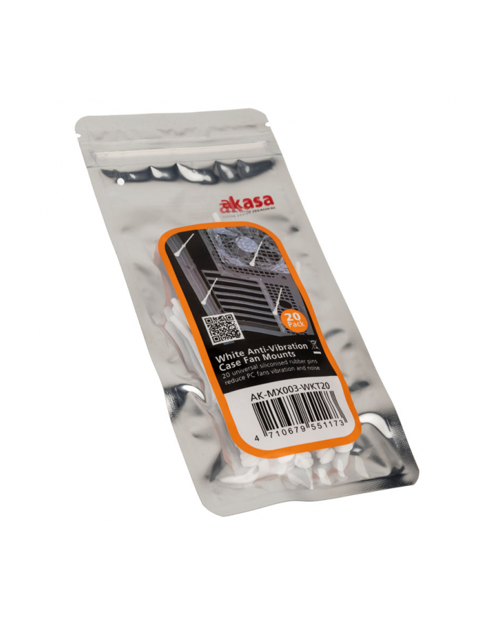 Akasa AK-MX003, kołki antywibracyjne 20szt, białe główny
