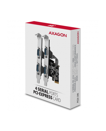 Axagon PCIe 2.0 x1 - 4x port szeregowy RS-232 (PCEA-S4N) nr 2