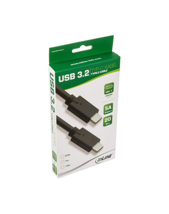 INLINE 35704A KABEL USB-C 3.2 GEN. 2 WTYCZKA/WTYCZKA, CZARNY - 1,5M główny