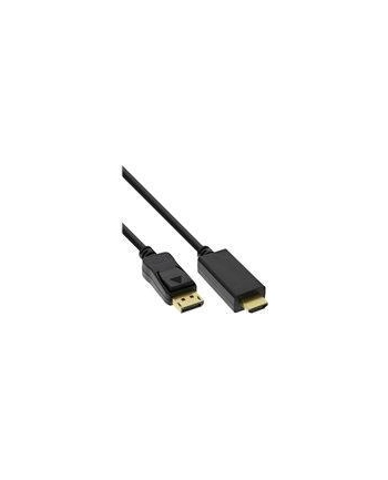 INLINE KABEL   KABEL ADAPTER HDMI - DP (DISPLAYPORT) Z KONWERTEREM - OBŁUGA 4K/60HZ - CZARNY - 2M 17182I nr 1