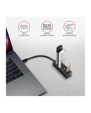 Axagon przenośny mini Hub Usb-c do 4xUSB 3.2 (HUEM1C)