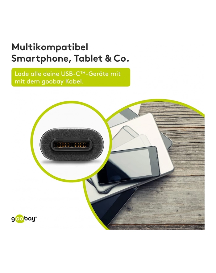 GOOBAY KABEL ŁADUJĄCY SUPER SPEED USB-C DO USB A 3.0 SYNC & CHARGE - DŁUGOŚĆ KABLA 3 M  () główny