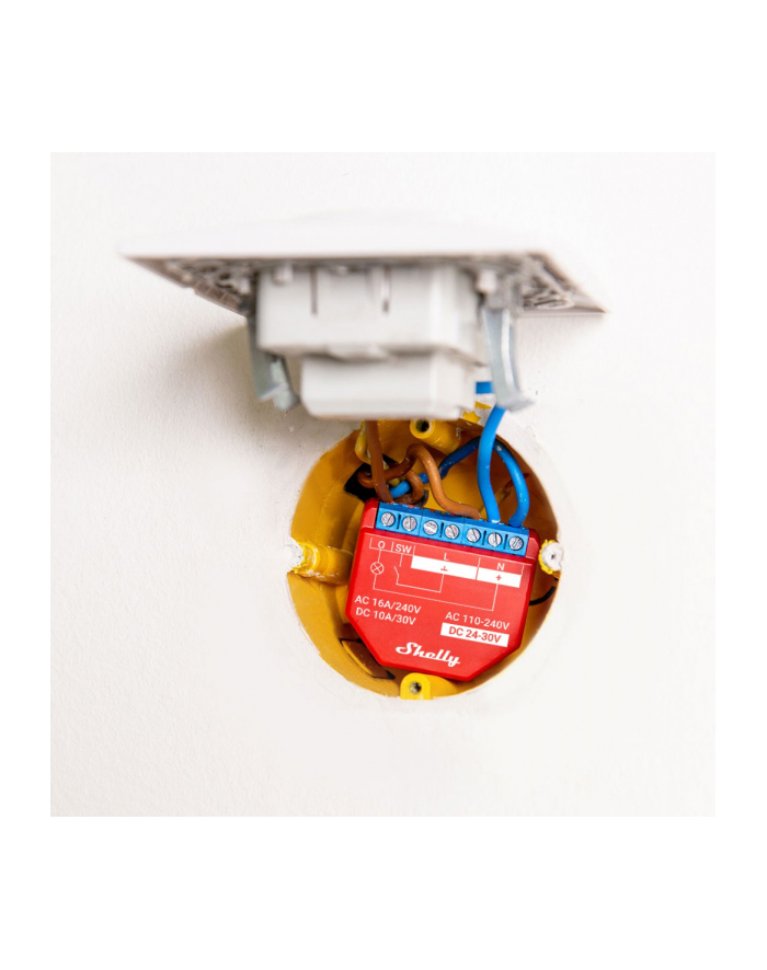 Shelly PLUS 1 PM przekaźnik Wi-Fi/Bluetooth 16A AC/DC z monitorem energii główny