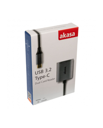 Akasa čtečka karet AK-CR-10BK (SD, microSD), externí, USB 3.2 Type-C (AKA)