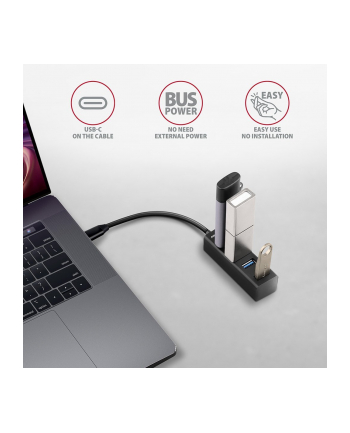 Axagon przenośny mini Hub Usb-c do 4xUSB 3.2 (HUEM1C) nr 1