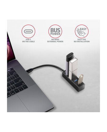 Axagon przenośny mini Hub Usb-c do 4xUSB 3.2 (HUEM1C) nr 2