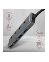 Axagon HUE-MSA, 4x USB 3.2 Gen 1 SWITCH hub, kovový, micro USB nap. konektor, kabel USB-A 20cm (AXN) - nr 19