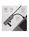 Axagon HUE-MSA, 4x USB 3.2 Gen 1 SWITCH hub, kovový, micro USB nap. konektor, kabel USB-A 20cm (AXN) - nr 21