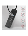 Axagon HUE-MSA, 4x USB 3.2 Gen 1 SWITCH hub, kovový, micro USB nap. konektor, kabel USB-A 20cm (AXN) - nr 22