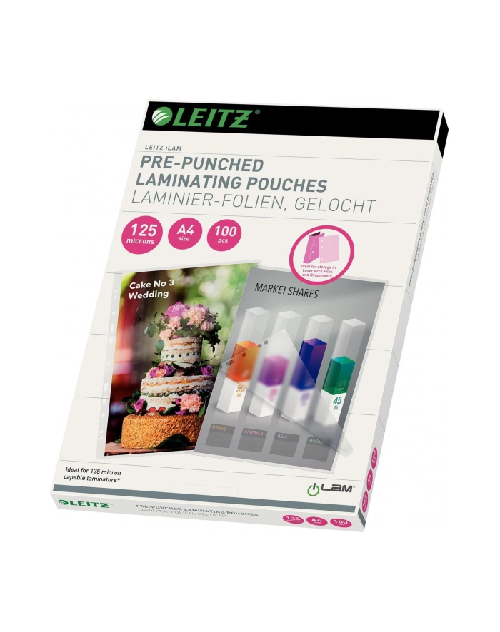 Esselte Leitz 100 A4 Lam Pouch Punched 125Micron (33878) główny