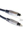 Kabel Toslink Lwl Wtyk / Wtyk Gold Tip Metalowe Końcówki O 6mm Czarny 1 M - nr 1