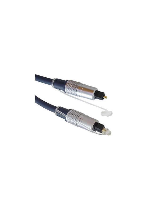 Kabel Toslink Lwl Wtyk / Wtyk Gold Tip Metalowe Końcówki O 6mm Czarny 1 M główny