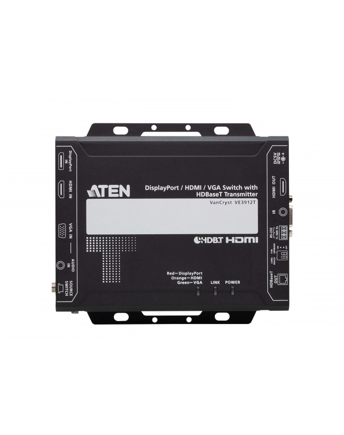 ATEN  VE3912T - 4096 X 2160 PIXELS - AV TRANSMITTER - 100 M - WIRED - BLACK - HDCP  (VE3912T) główny