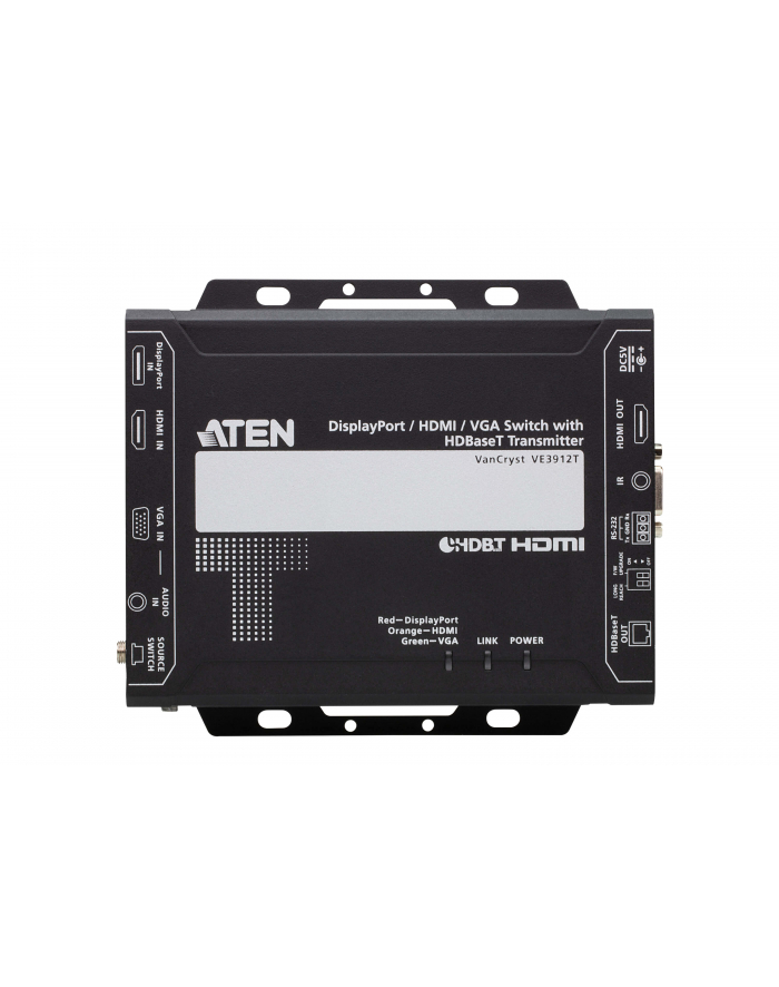 ATEN  VE3912T - 4096 X 2160 PIXELS - AV TRANSMITTER - 100 M - WIRED - BLACK - HDCP  (VE3912T) główny