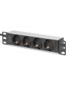 DIGITUS 10-calowa listwa zasilająca z profilem aluminiowym 4 gniazda 16A 4000W 250VAC 50/60Hz - nr 1