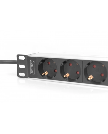 DIGITUS 10-calowa listwa zasilająca z profilem aluminiowym 4 gniazda 16A 4000W 250VAC 50/60Hz nr 2