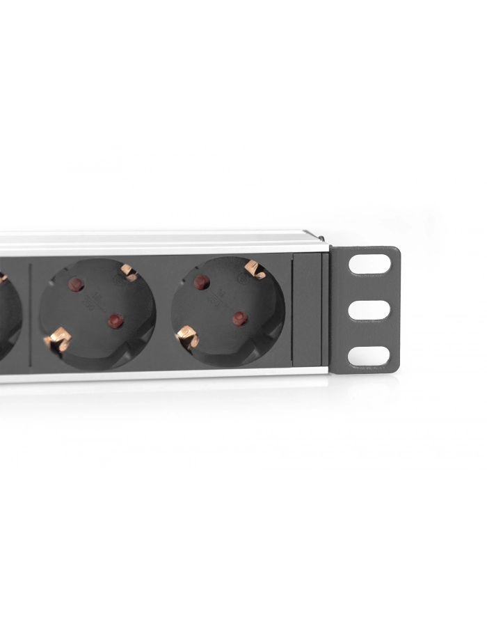 DIGITUS 10-calowa listwa zasilająca z profilem aluminiowym 4 gniazda 16A 4000W 250VAC 50/60Hz główny