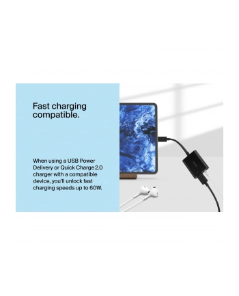 BELKIN BELKIN ADAPTER USB ROCKSTAR 3,5MM AUDIO- AND USB-C CHARGEADAPTER (NPA004BTBK) nr 2