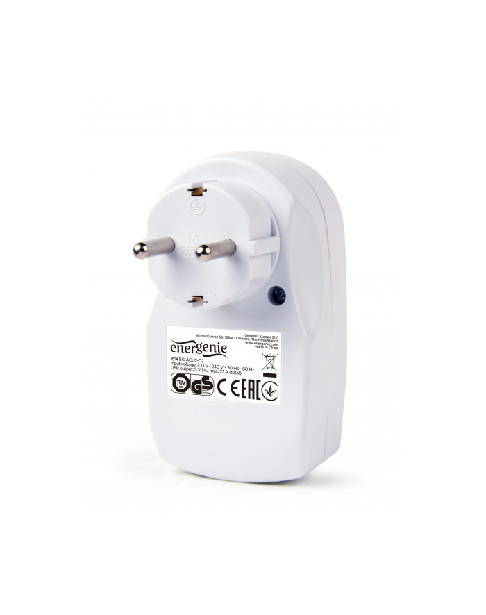 CHARGER USB WITH P T AC SOCKET EG-ACU2-02 GEMBIRD główny