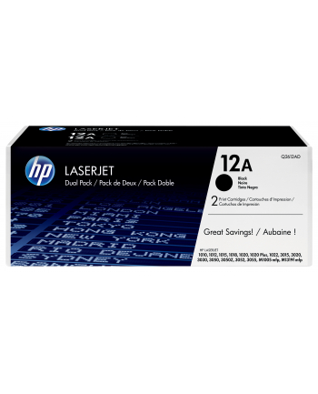 HP Q2612AD 12AD 12AD ZESTAW ZAWIERA 2 SZT. CZARNY