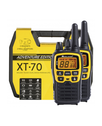 Pni Radio Przenośne Pmr/Lpd Midland Xt70 Adventure Zestaw 2 Szt. , Kolor Żółty Kod C1180.01 nr 1