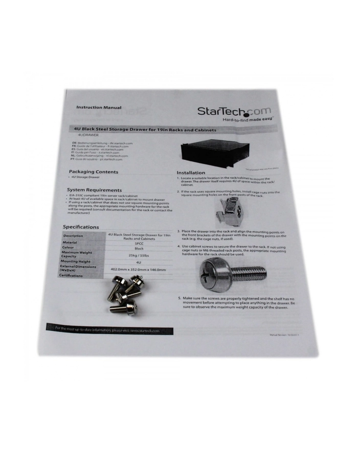 StarTech.com Drawer for Cabinet (4UDRAWER) główny
