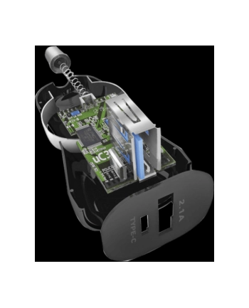 SBS Ładowarka Samochodowa Usb Type-C 3A + Usb-A 2,1A Czarny (TECRTC1USB2AUL)