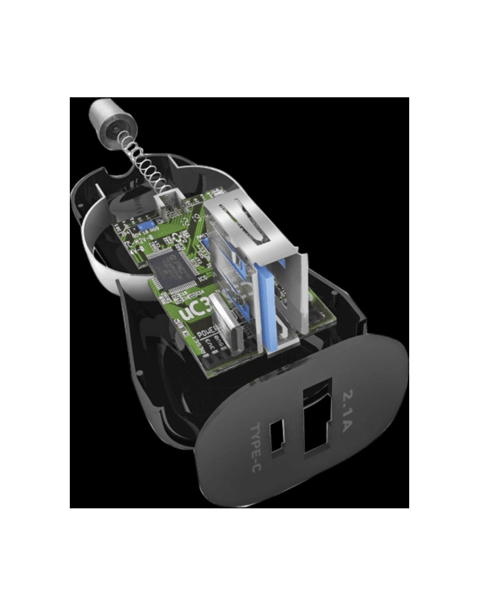 SBS Ładowarka Samochodowa Usb Type-C 3A + Usb-A 2,1A Czarny (TECRTC1USB2AUL) główny