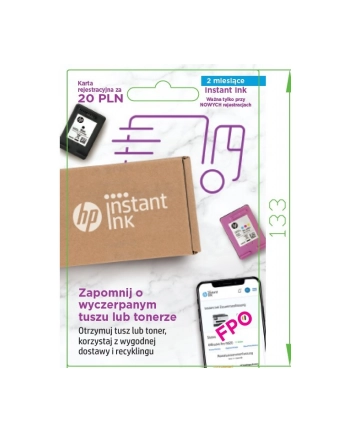 hp inc. Karta pre-paid Instant Ink PL 2MO Enrollment Card L0U21AE nr 2