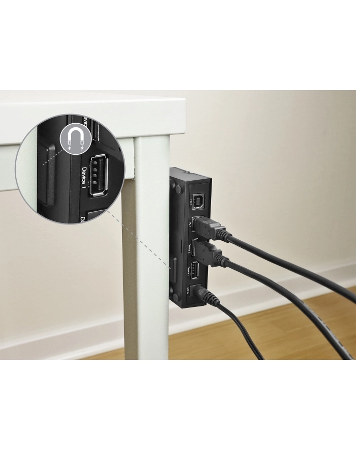 Delock USB 2.0 Switch f. 2 PCs to 2 devices - 11492 główny