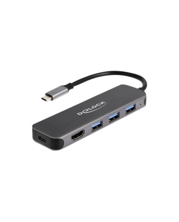 DeLOCK 3P USB Hub+4K HDMI+USB-C+PD 85W - 64171 nr 1