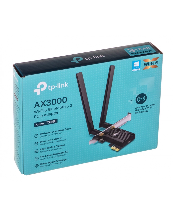 tp-link Karta sieciowa Archer TX55E, WiFi 6, PCI-E AX3000 główny