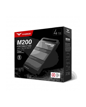 Team Group M200 Portable SSD 4 TB, External SSD (Kolor: CZARNY, USB-C 3.2 Gen 2x2 (20 Gbit/s))