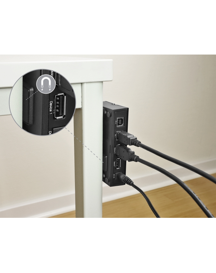 Delock USB 2.0 Switch f. 2 PCs to 2 devices - 11492 główny