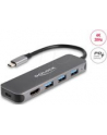 DeLOCK 3P USB Hub+4K HDMI+USB-C+PD 85W - 64171 - nr 1