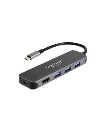 DeLOCK 3P USB Hub+4K HDMI+USB-C+PD 85W - 64171