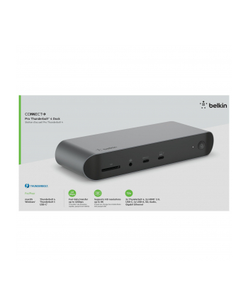 belkin Stacja dokująca Thunderbolt 4 8K USB/C USB/A HDMI SD GbE Mac/PC Stacja dokujaca