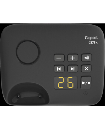 Gigaset C575A, analogue telephone (Kolor: CZARNY, answering machine)
