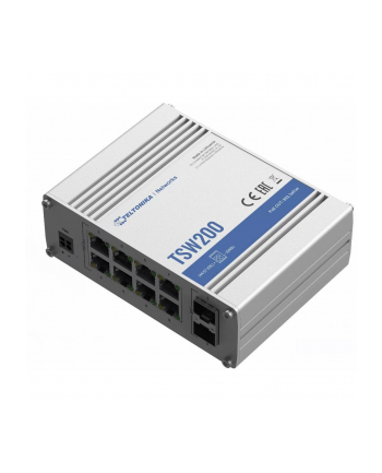 Teltonika Ethernet Switch Tsw200 10 100 1000 Mbps (Rj-45) Unmanaged Desktop Ethernet Lan (Rj-45) Ports 8 (TSW200000010)